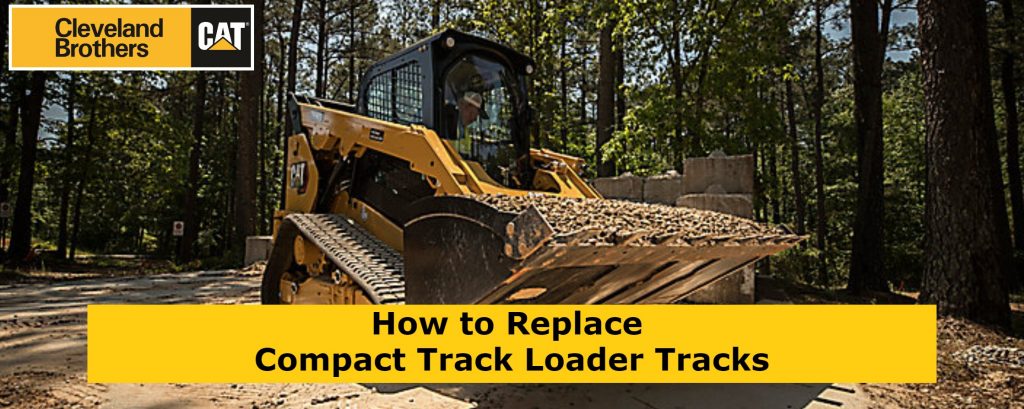 Replacing tracks on compact track loader
