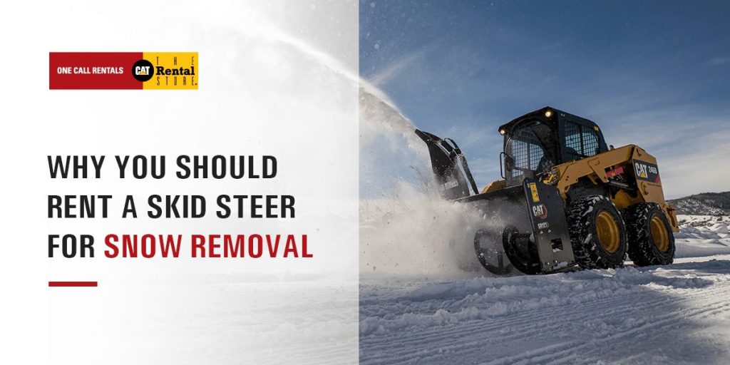Skid steer removing snow