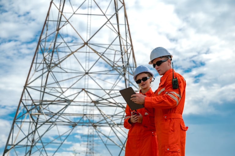 Utility Facility Managers Discussing Maintenance