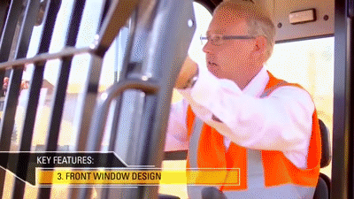 Cat® 302 7D CR Mini Excavator Front Window Design