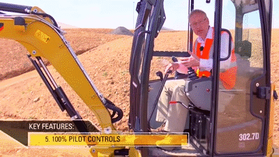 Cat® 302 7D CR Mini Excavator Pilot Controls