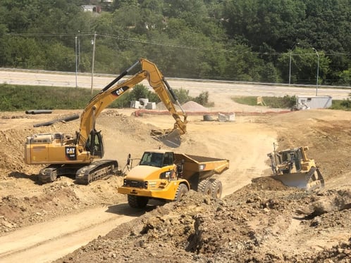 Neiswonger Construction jobsite supported with Cat equipment