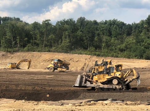 Neiswonger Construction jobsite supported with Cat equipment