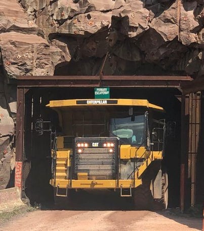 Neiswonger Construction team driving Cat articulated truck 