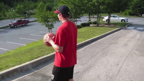 Basketball Shot with Moving Truck
