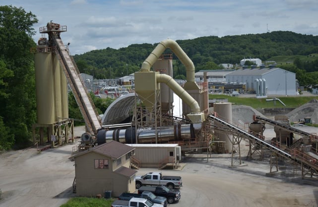 Landscape view of asphalt plant